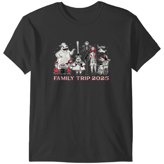 Disneyss The Nightmare Before Christmas B W R Family Trip 2025 T-Shirts