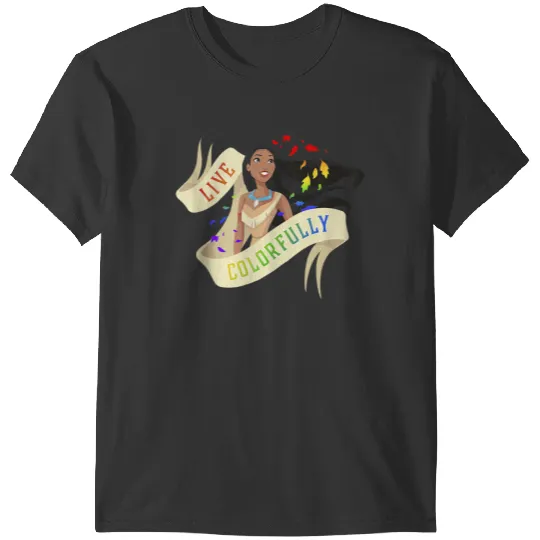 Disney Pocahontas Rainbow Live Colorfully Portrait T-Shirts