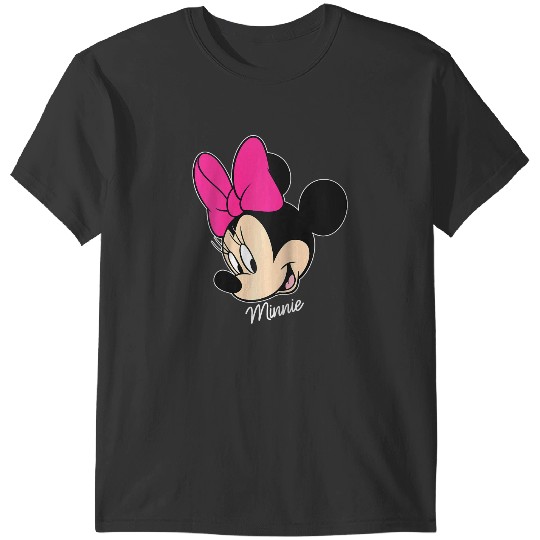 Disney Mickey And Friends Minnie Mouse Big Face Raglan Baseball Tee T-Shirts