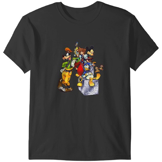 Disney Kingdom Hearts Goofy Mickey & Donald Sora Block Shot T-Shirts