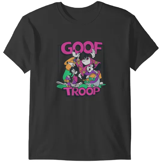 Disneyss A Goofy Movie Goof Troop Neon Group shots Portrait T-Shirts