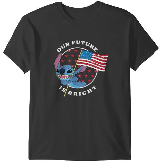 Disneyss Lilo Stitch 4th Of July Our Future Is Bright Flag T-Shirts