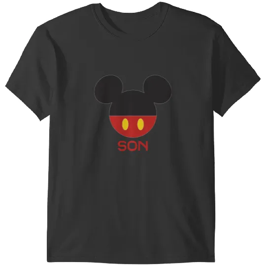 Disney Mickey Mouse Red Shorts Icon Son Family T-Shirts