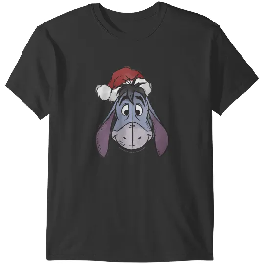 Disneyss Winnie The Pooh Christmas Eeyore Santa Hat T-Shirts