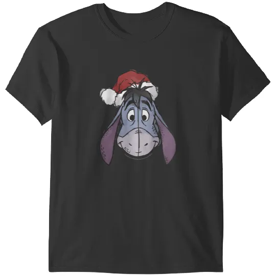 Disneyss Winnie The Pooh Christmas Eeyore Santa Hat T-Shirts