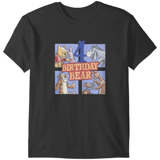 Disneyss Winnie The Pooh Fourth Birthday Bear Box Up T-Shirts