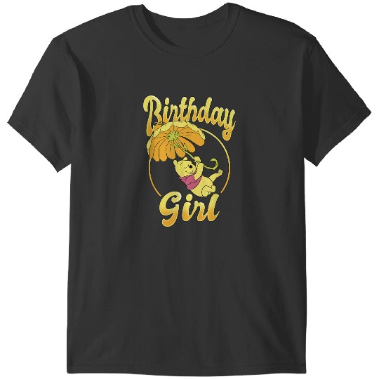 Disneyss Winnie The Pooh Birthday Girl Floral T-Shirts