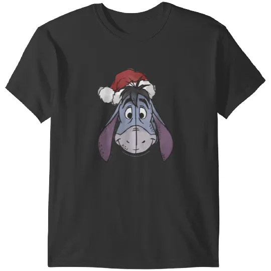 Disneyss Winnie The Pooh Christmas Eeyore Santa Hat T-Shirts