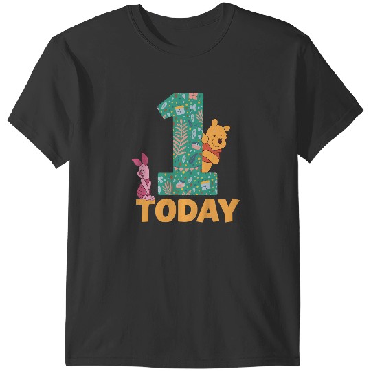 Kids Disneyss Winnie The Pooh Piglet Birthday 1 Year Old Today T-Shirts