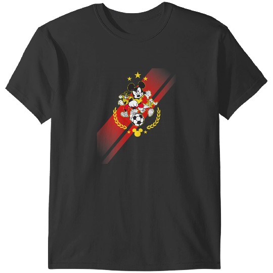 Discover Disney Mickey Mouse Donald and Goofy Soccer Run Sports T-Shirts
