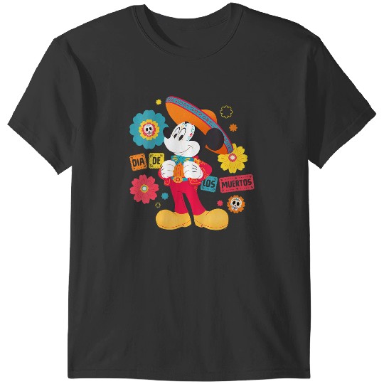 Discover Womens Disney Mickey Mouse Dia de los Muertos Skulls and Marigolds T-Shirts