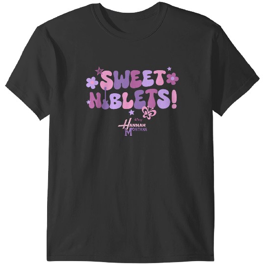 Discover Disney Hannah Montana Sweet Niblets Floral Chest Text Logo T-Shirts