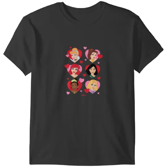 Discover Disney Princess Valentines Day Princesses Heart T-Shirts