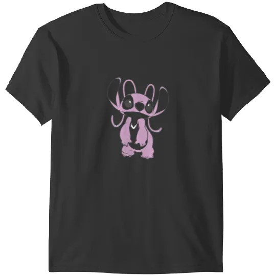 Disney Lilo Stitch Valentines Day Angel Portrait T-Shirts
