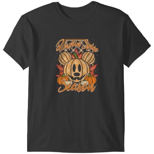 Discover Disney Mickey And Friends Halloween 2024 Pumpkin Spice Chest Logo T-Shirts