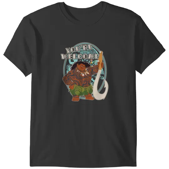 Discover Disney Moana Maui You're Welcome Tribal Frame Chest Portrait T-Shirts