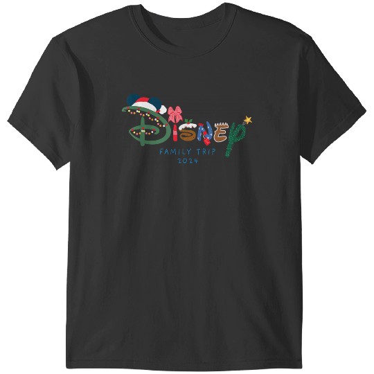Discover Disneyss Festive Fill Logo Christmas Holiday Family Trip 2024 T-Shirts