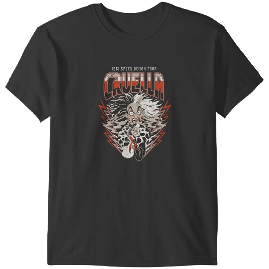 Discover Disney Villains Cruella De Vil 1961 Speed Demon Tour Band T-Shirts