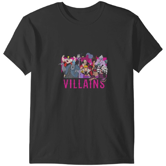 Discover Disney Villains Iconic Group Shot Big Chest T-Shirts
