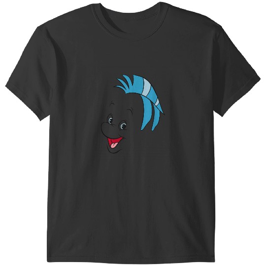 Discover Disney The Little Mermaid Flounder Big Face T-Shirts