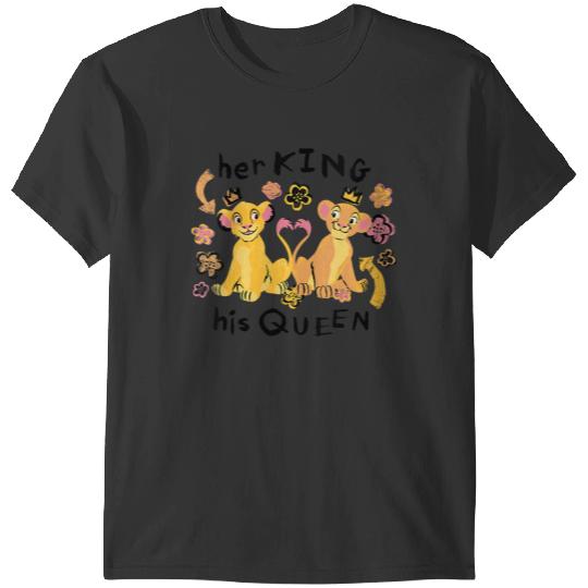 Disneyss The Lion King Her King His Queen Simba Nala Big Logo T-Shirts