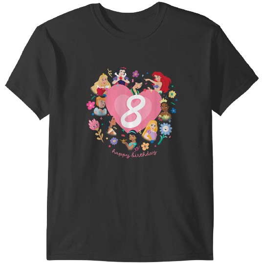 Discover Disney Princess Heart 8 Years Old Happy Eighth Birthday T-Shirts