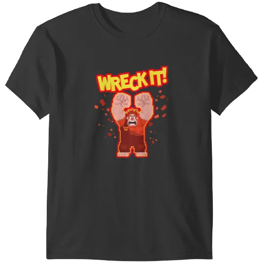 Disneyss Wreck it Ralph Wreck It Angry Pixelated Ralph shots T-Shirts