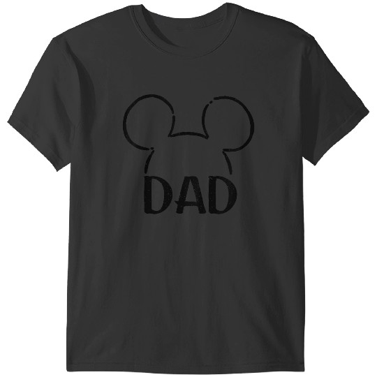Discover Disney Mickey And Friends Dad Mickey Ears Outline Logo T-Shirts