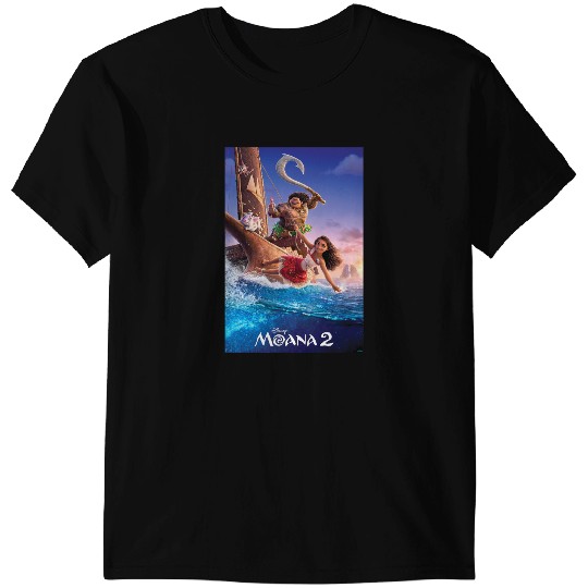 Discover Disney Moana 2 Set Sail  Movie Teaser Poster & Logo T-Shirts