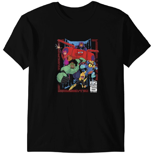 Disneyss Big Hero 6 Tv Group Paint Splat Graphic T-Shirts