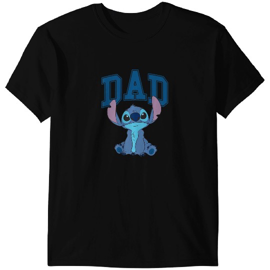 Disney Lilo Stitch Vintagess Dad Cool Stitch Collegiate Logo Premium T-Shirts