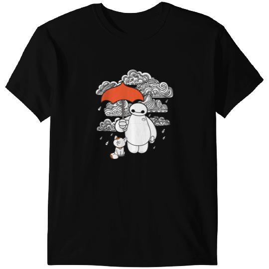 Disney Big Hero 6 Baymax Patterned Rain Clouds Portrait T-Shirts