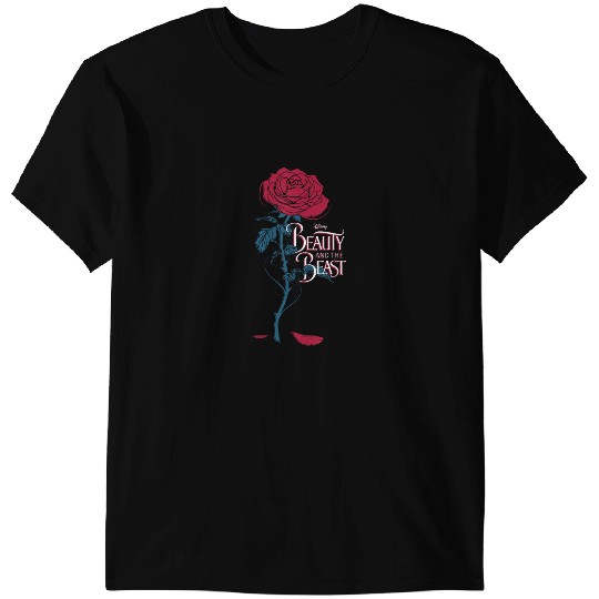 Discover Disney Beauty The Beast Wilting Rose Logo Graphi T-Shirts