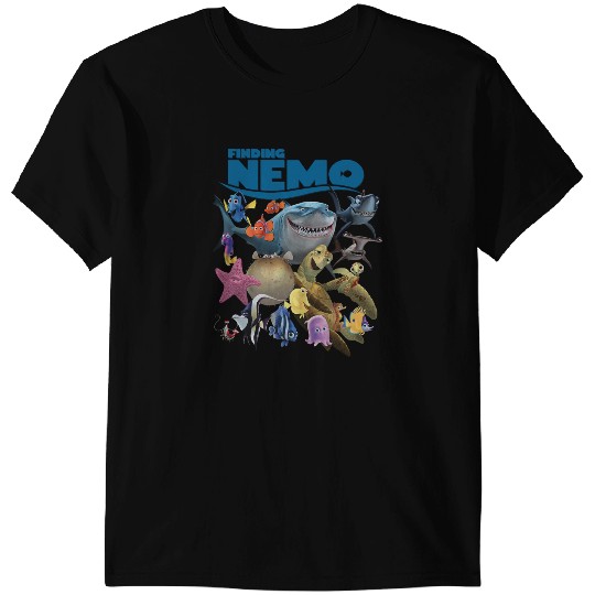 Discover Disney Pixar Finding Nemo Iconic Characters Group Shot Logo T-Shirts