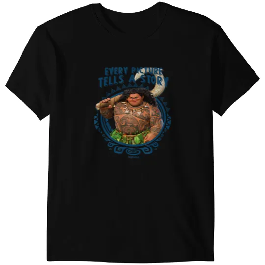 Disney Moana Maui Every Picture Tells A Story Tribal Frame T-Shirts