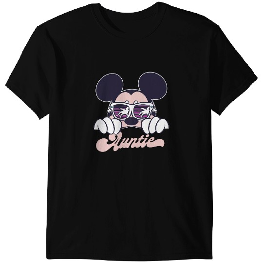 Discover Disney Mickey And Friends Mickey Summer Vibes Auntie Logo T-Shirts
