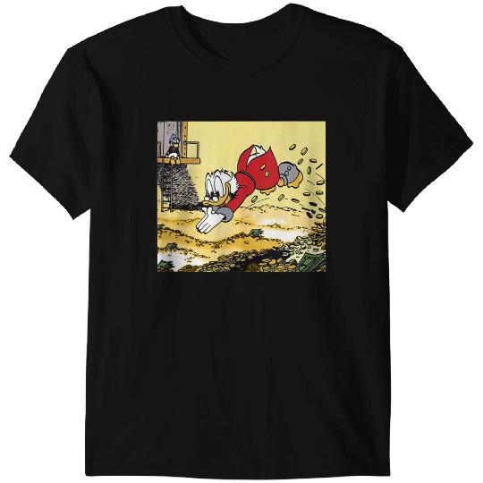 Disneyss Ducktales Scrooge Mcduck Swimming In Cash T-Shirts