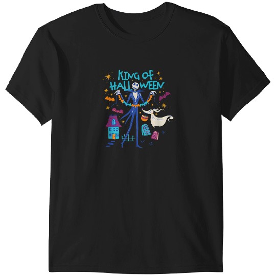 King Of Halloween Jack And Zero T-Shirt The Nightmare Before Christmas Halloween Shirt Let'S Oogie Boogie Disneyland Halloween T-Shirts