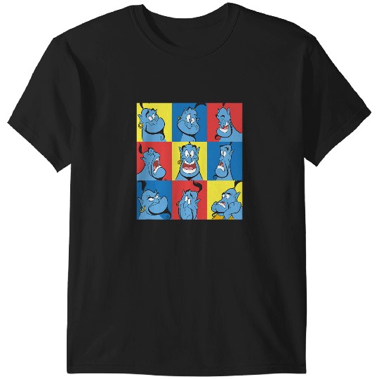 Disney Aladdin Genie Many Emotions Panel Big Chest Portrait T-Shirts