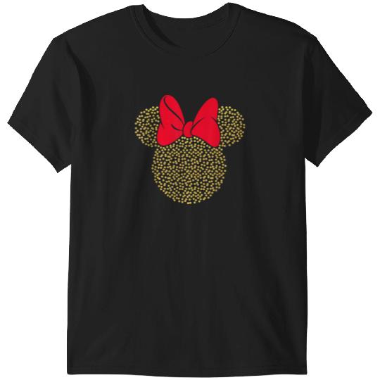 Disney Minnie Mouse Dotted Gold Icon T-Shirt T-Shirts