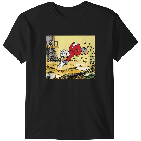 Disneyss Ducktales Scrooge Mcduck Swimming In Cash T-Shirts