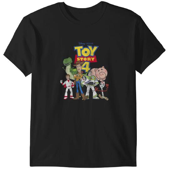 Disney Toy Story 4 Main Cast Movie Logo Poster Raglan Baseball Tee T-Shirts