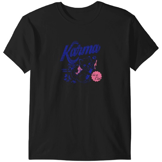 Discover Karma is a Cat Vintage 90s y2k aesthetic Kitty  _Taylor Swift Vintage T-Shirt, Taylor Eras Tour, Taylor,Taylor T-Shirts