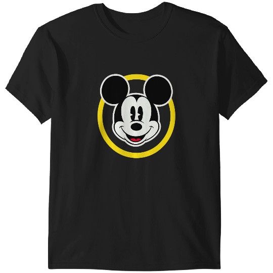 Amazonss Essentials Disney Smiling Mickey in Yellow Circle T-Shirts