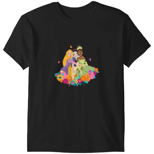 Disney Princess Rapunzel Snow White Tiana Spring Easter Eggs T-Shirts