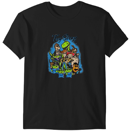 Disney Pixar Toy Story Airbrush  Style Group Poster T-Shirts