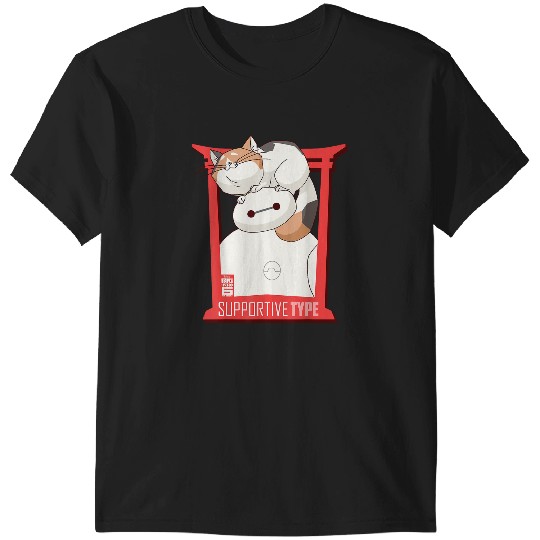 Disney Big Hero 6 TV Series Baymax and Cat Graphic T-Shirt T-Shirt T-Shirts