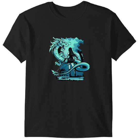 The little girl with the dragon Sticker: Disney Mulan Anime Mushu, Mulan and Mushu T-Shirts