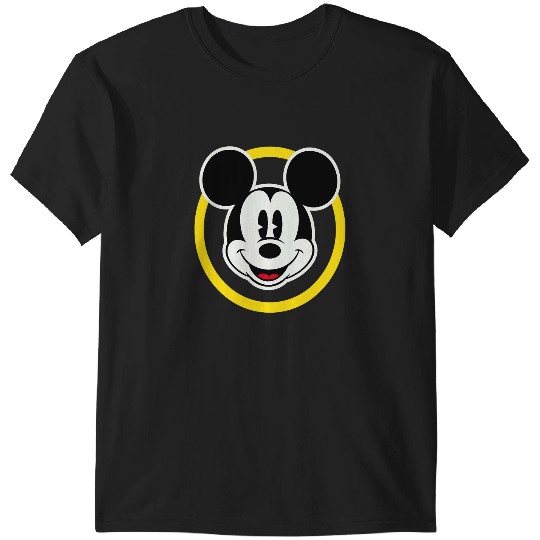 Amazonss Essentials Disney Smiling Mickey in Yellow Circle T-Shirts