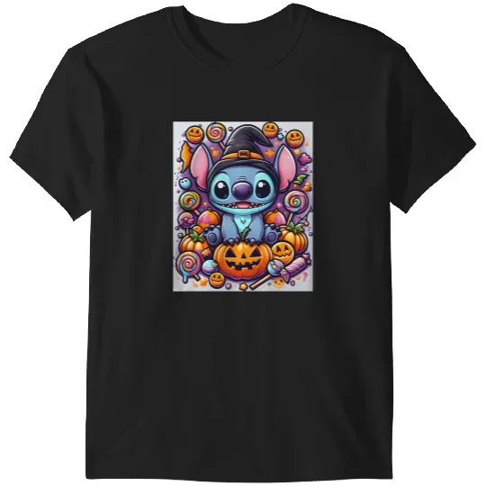 Stitch Halloween illustration Sticker, Stitch Eras Tour , Stitch Shirt, Disney Land Lilo and Stitch T-Shirts
